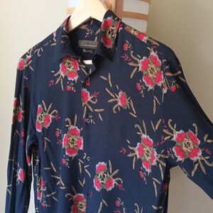 👔Men's Ptp19" Zara Blue and Red Casual Button Down Shirt/ Women's shacket